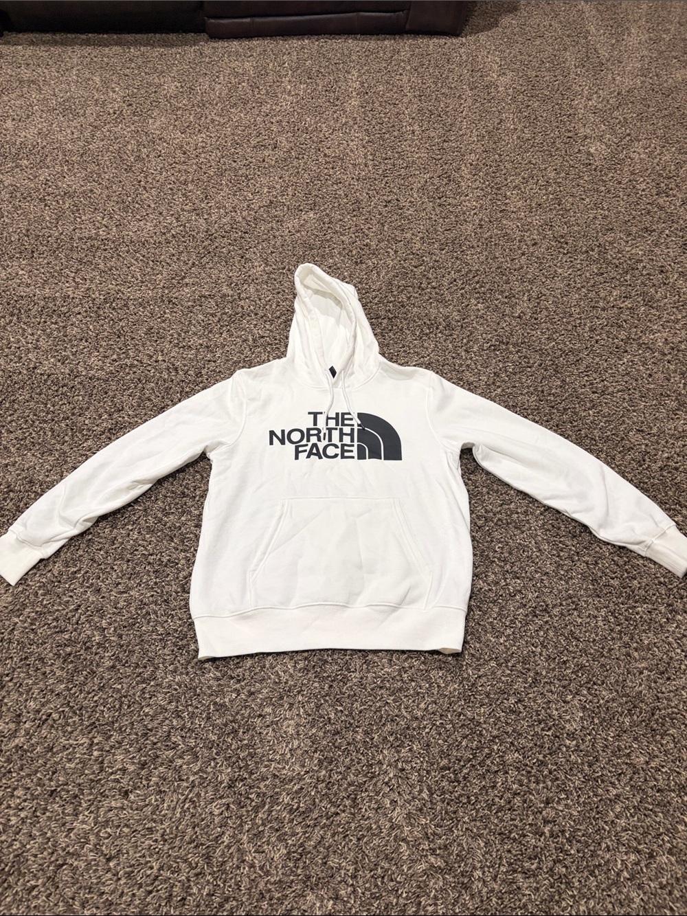 The North Face White Zip-Up Logo Hoodie